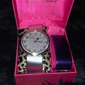 Betsey Johnson silver changeable watch